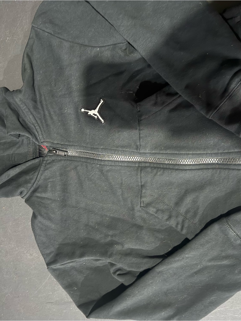 Jordan Black Full-Zip Bomber Jacket with Silver Jumpman